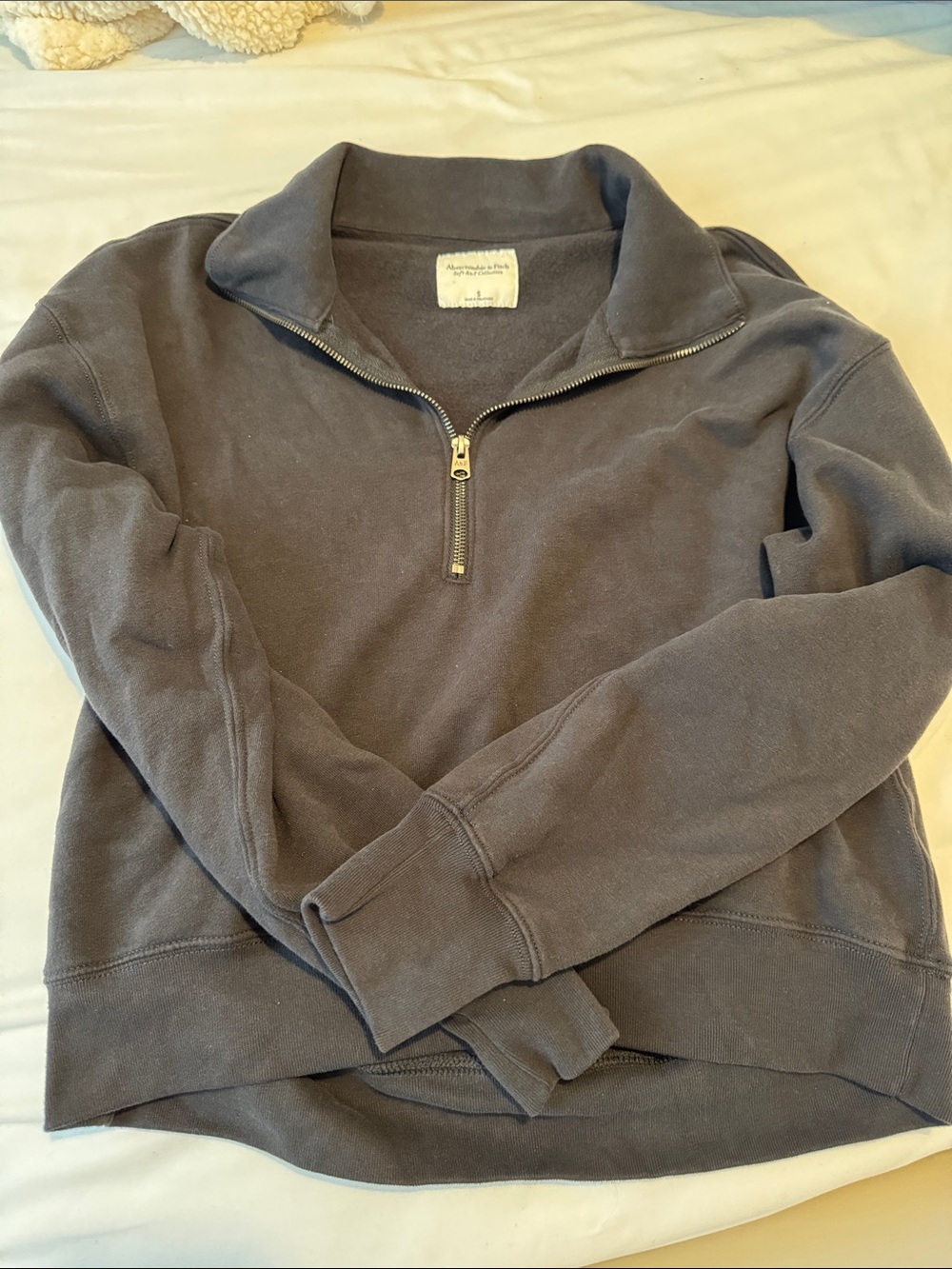 UNISEX Half-Zip Pullover Sweater -  Dark Gray
